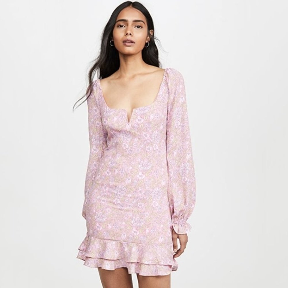 NWT Likely Lyssa Floral Ruffle Sleeve Mini Dress